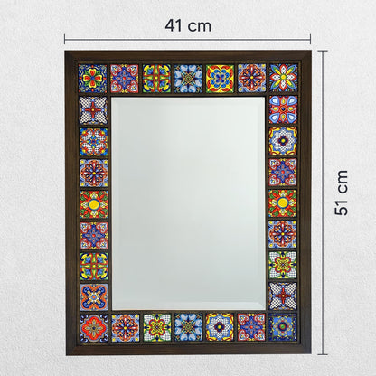 Colourful Heritage Mosaic Mirror 41 × 51 cm