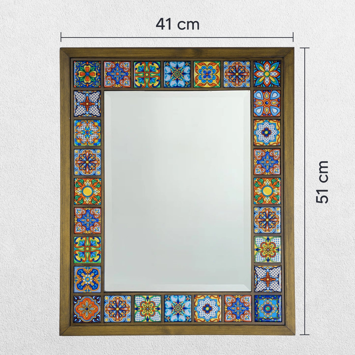 Sultan Edition Handmade Anatolian Ceramic Tile Wall Mirror