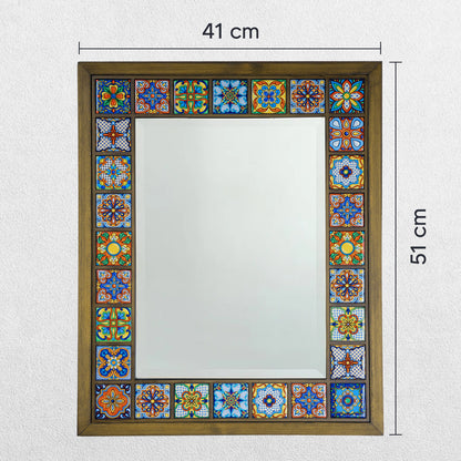 Sultan Edition Handmade Anatolian Ceramic Tile Wall Mirror