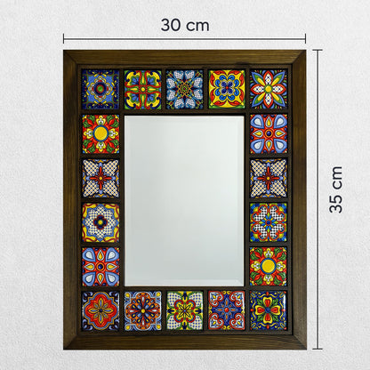 Colour Pop Mosaic Mirror 30 × 35 cm
