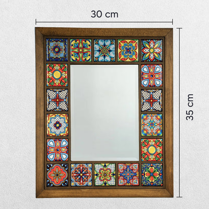 Sultan Edition Handmade Anatolian Ceramic Tile Wall Mirror