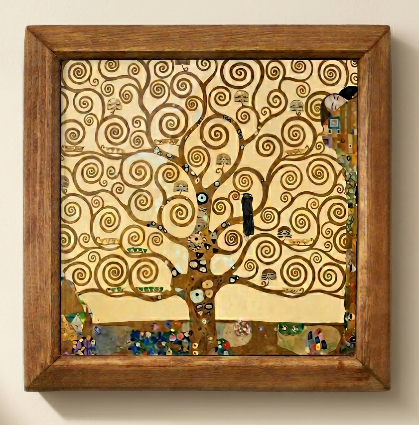 Gustav Klimt Tree Framed Stone Wall Art