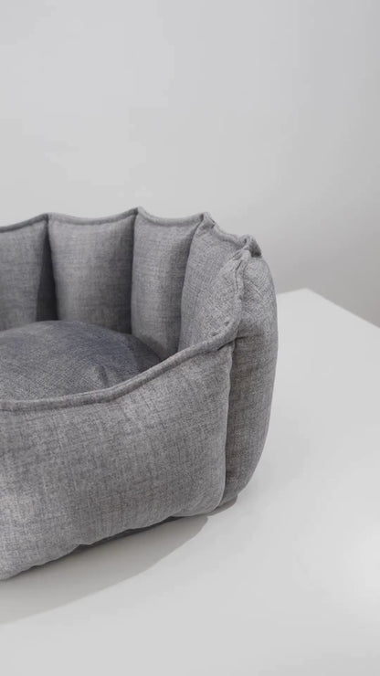 Oyster Pet Bed Light Grey
