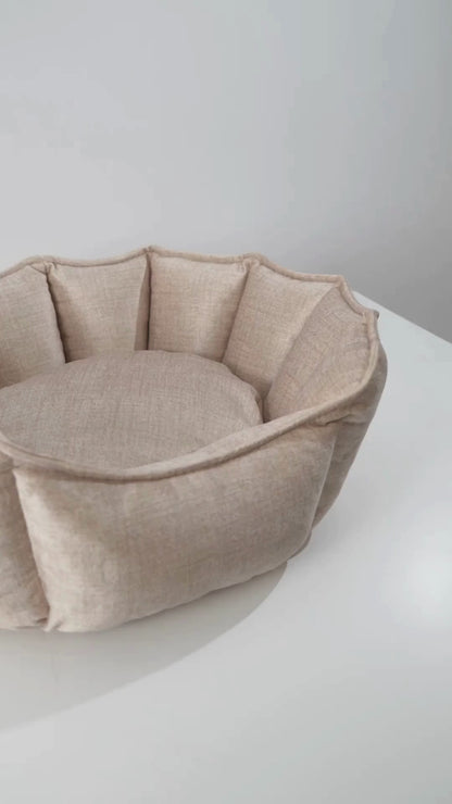 Oyster Pet Bed Beige
