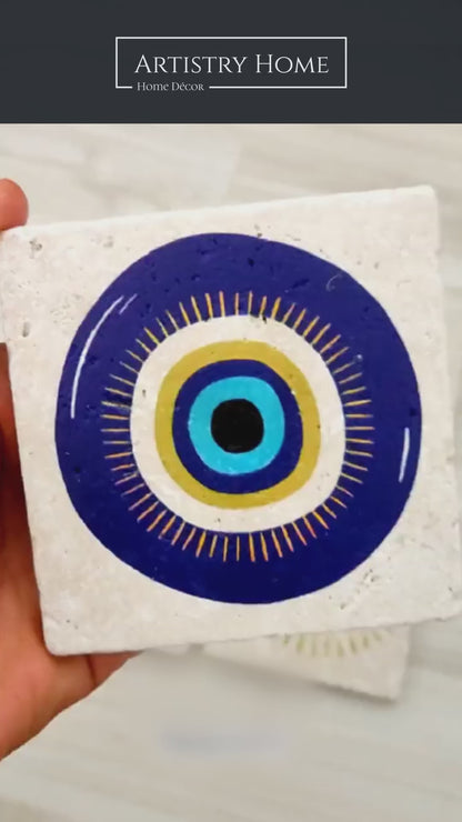 Set of 4 Radiant Brushstroke Coaster