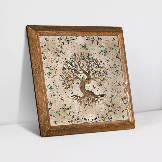 Tree Of Life Sand Stone Wall Art - Diagonal Angle | Artistry Home