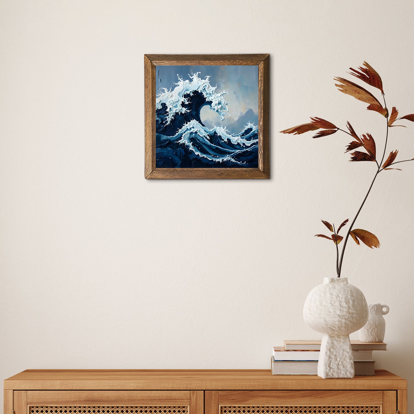 Wild Waves Natural Stone Wall Art - Single Frame | Artistry Home