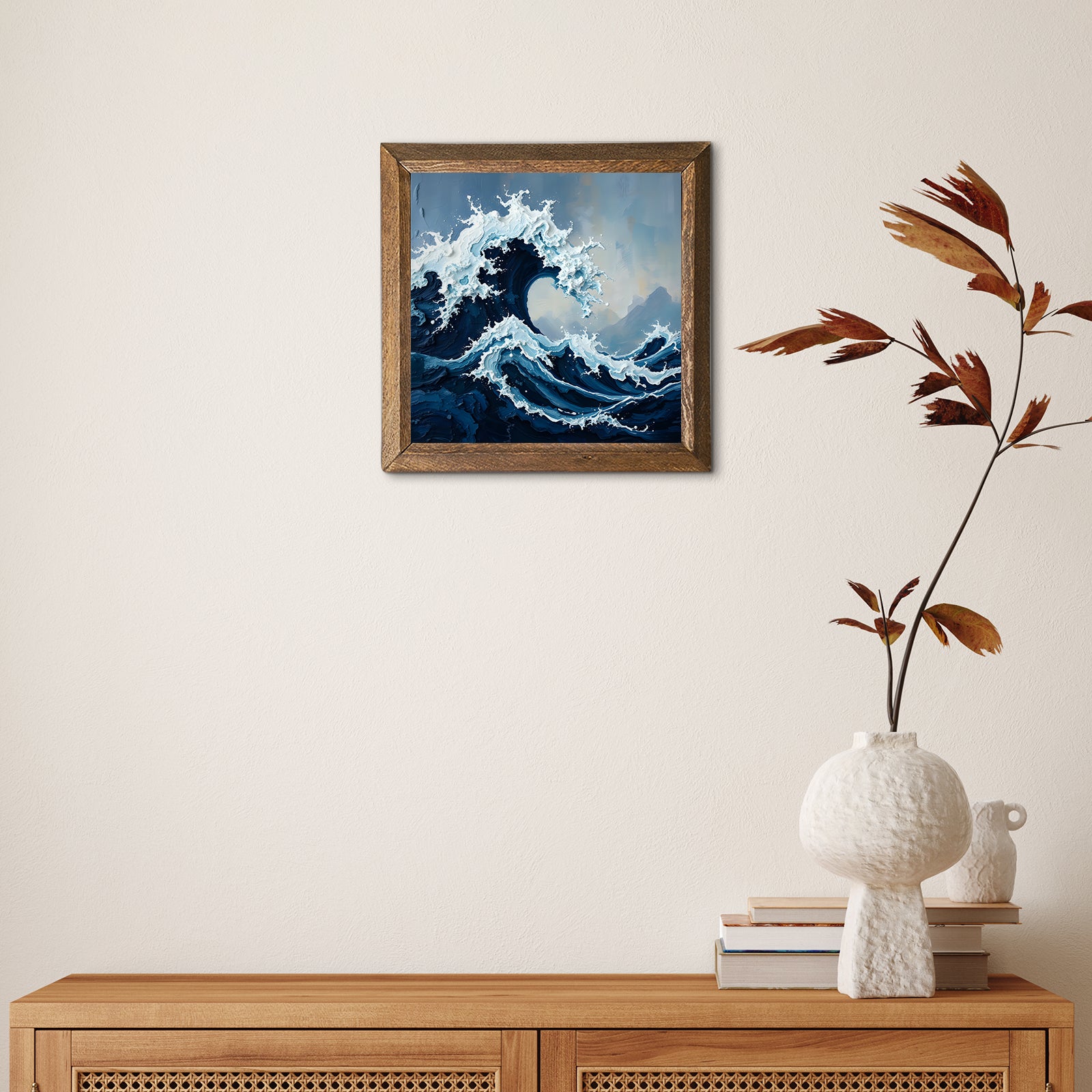 Wild Waves Natural Stone Wall Art - Single Frame | Artistry Home