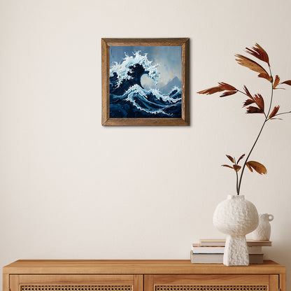 Wild Waves Natural Stone Wall Art - Single Frame | Artistry Home