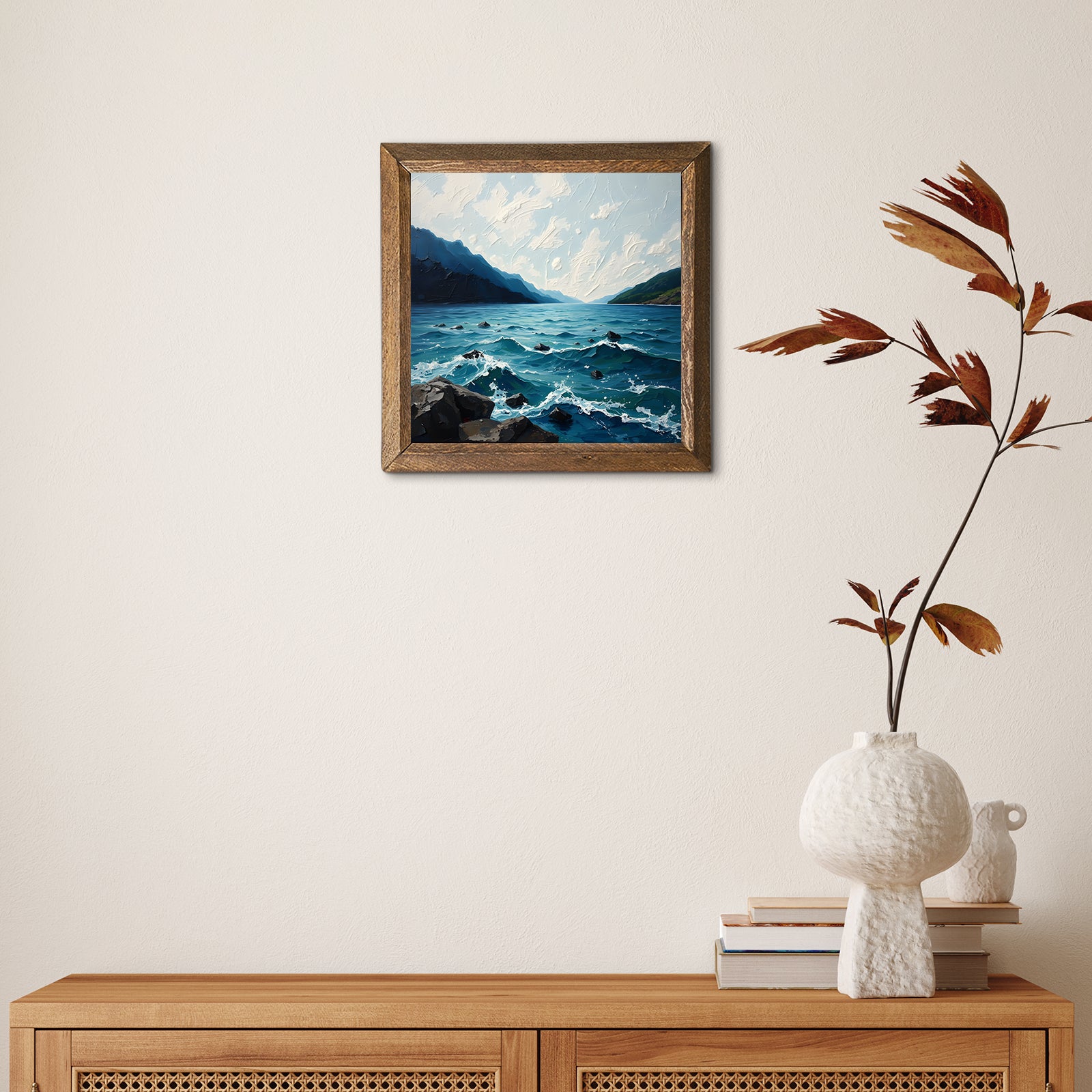 Calm Waves Natural Stone Wall Art - Single Frame | Artistry Home