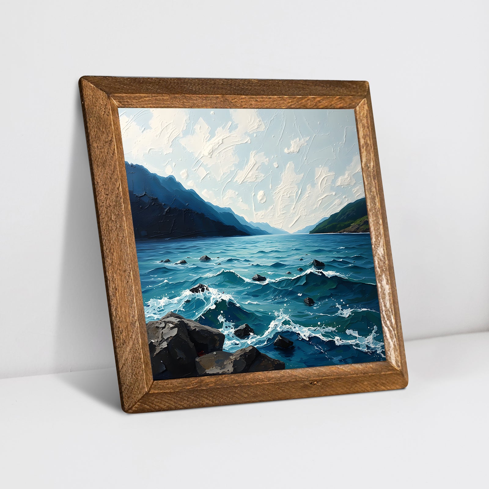 Calm Waves Natural Stone Wall Art - Diagonal Angle | Artistry Home