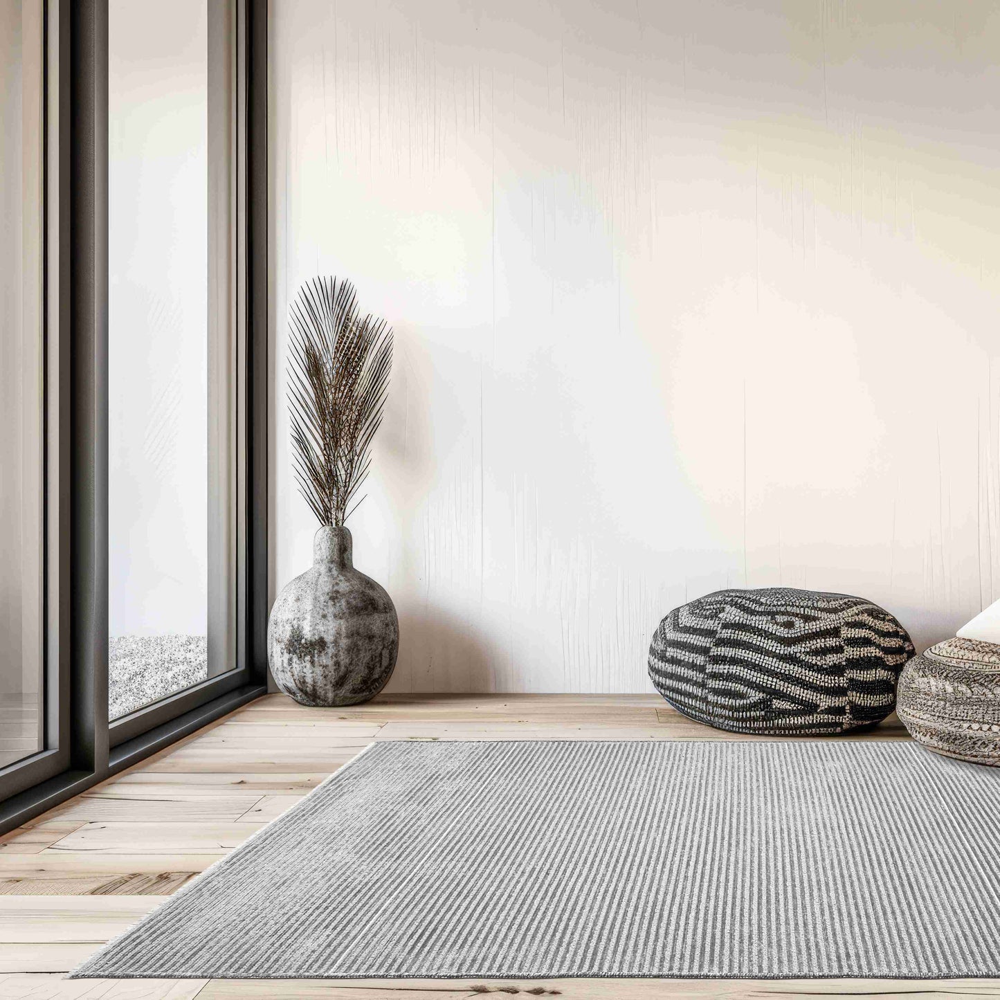 Ada Grey Rug with luxury apartment | Artistry Home