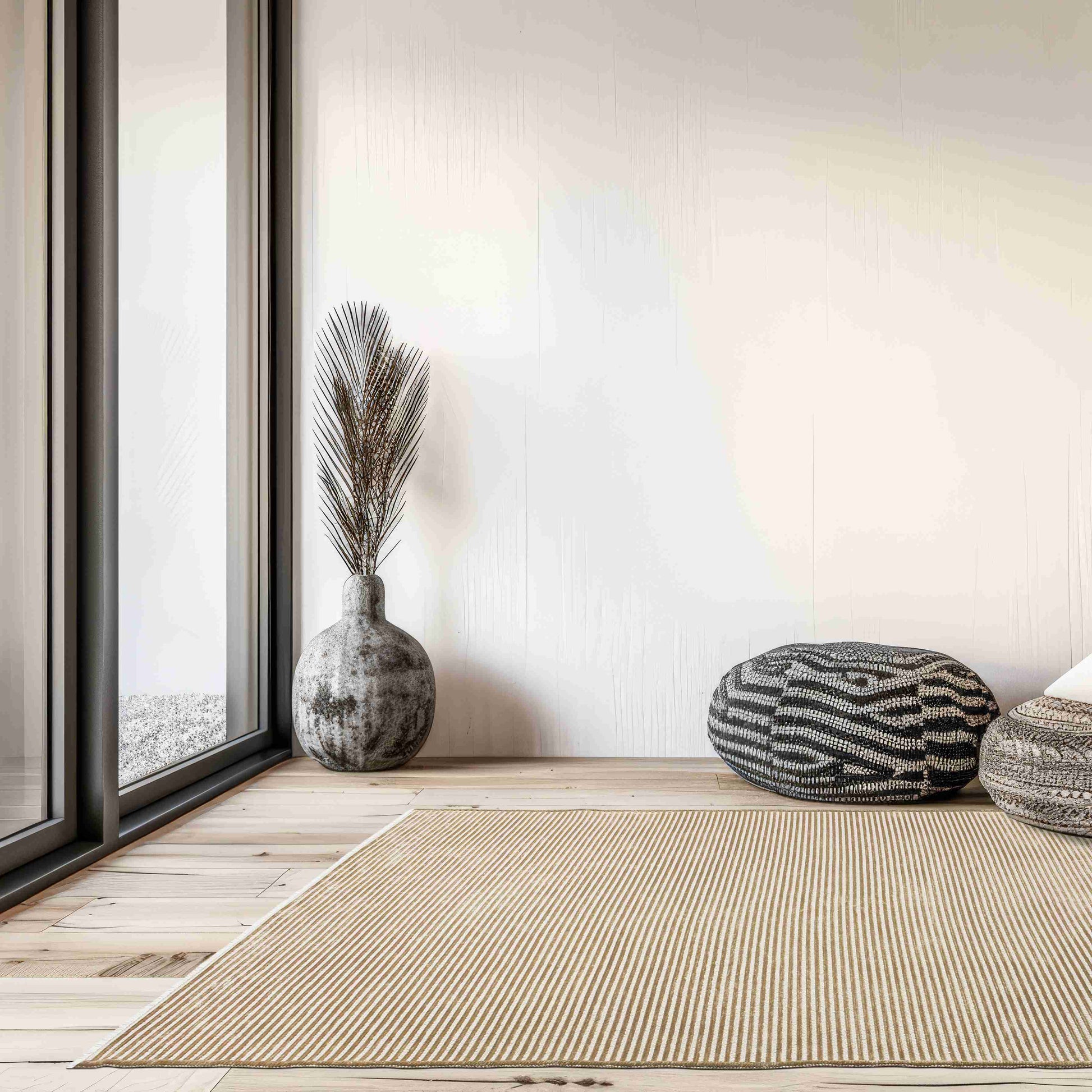 Ada Beige Rug with luxury apartment | Artistry Home